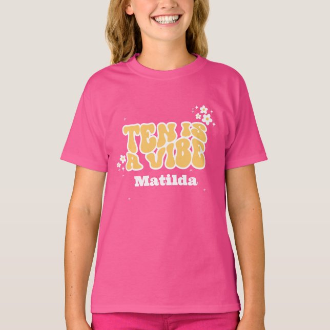 Groovy Regenbogen zehn ist eine vibe 60er Jahre Re T-Shirt (Vorderseite)