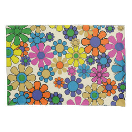 Groovy Retro 60er 70er Blume Blumenmuster Kissenbezug