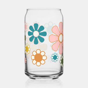 Groovy Retro 60er 70er Jahre Blumen Vintage Ästhet Dosenglas