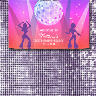 Groovy Retro 70er 80er Disco 30. Geburtstag Willko Banner