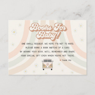 Groovy Retro 70er Bücher für die Einladung von Bab