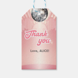 Groovy Retro 70er Let's Disco Geburtstags-Geschenk Geschenkanhänger