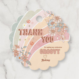 Groovy Retro 70er | Rainbow Vielen Dank Geschenkanhänger