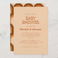 Groovy Retro 70er Terracotta Couples Kinderdusche