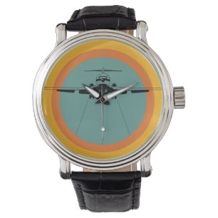 Groovy Retro Airliner Jet Armbanduhr