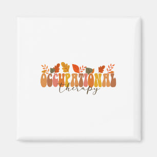 Groovy Retro Berufliche Therapie Vintag Fall Lea Magnet