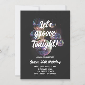 Groovy Retro Birthday Einladung
