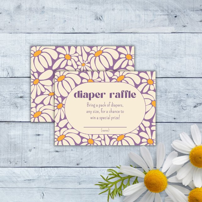 Groovy Retro Blume Degustationsschein Begleitkarte (Von Creator hochgeladen)