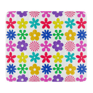 GROOVY RETRO-BLUME SCHNEIDEBRETT