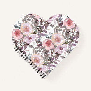 Groovy Retro Blume Vintag 70er 60er Floral pink Notizbuch