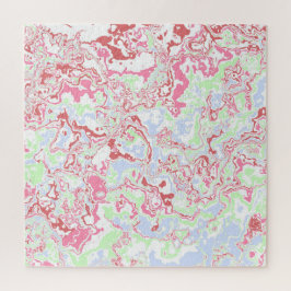 Groovy Retro Boho Eclectic Funky Buntes Marmor Puzzle