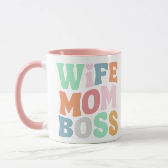 Groovy Retro Boss Lady Mama Tasse (Links)