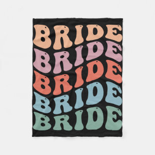 Groovy Retro Bride Junggeselinnen-Abschied Bridal Fleecedecke