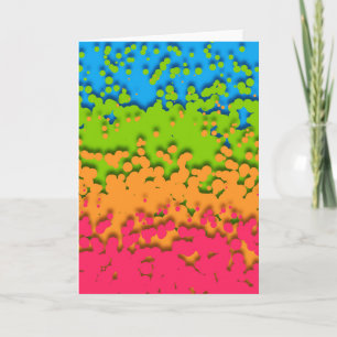 Groovy Retro Bubbly Trippy Funky Panromantic Prix Dankeskarte