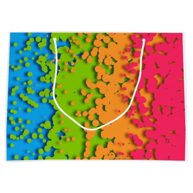 Groovy Retro Bubbly Trippy Funky Panromantic Prix Große Geschenktüte (Vorderseite)