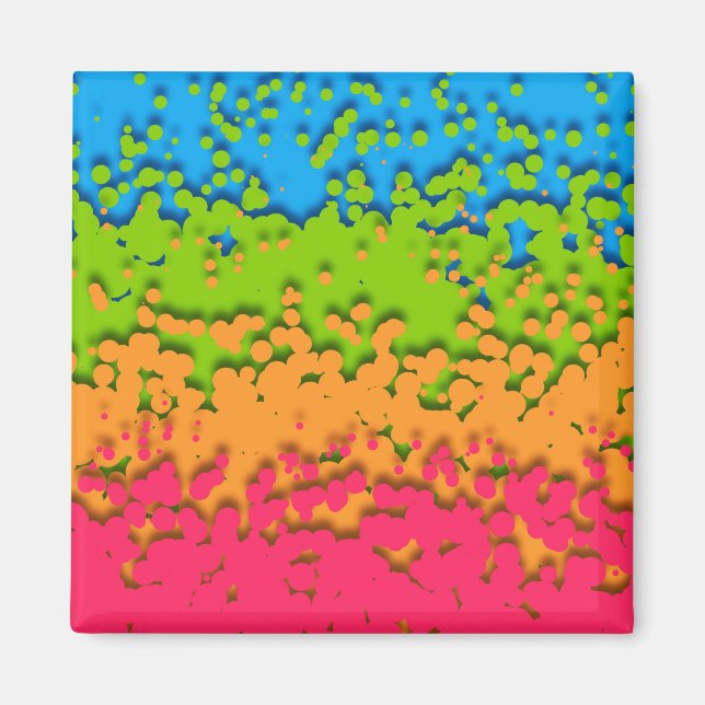 Groovy Retro Bubbly Trippy Funky Panromantic Prix Magnet (Vorne)