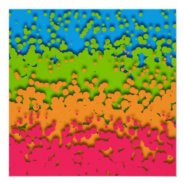 Groovy Retro Bubbly Trippy Funky Panromantic Prix Poster (Vorderseite)