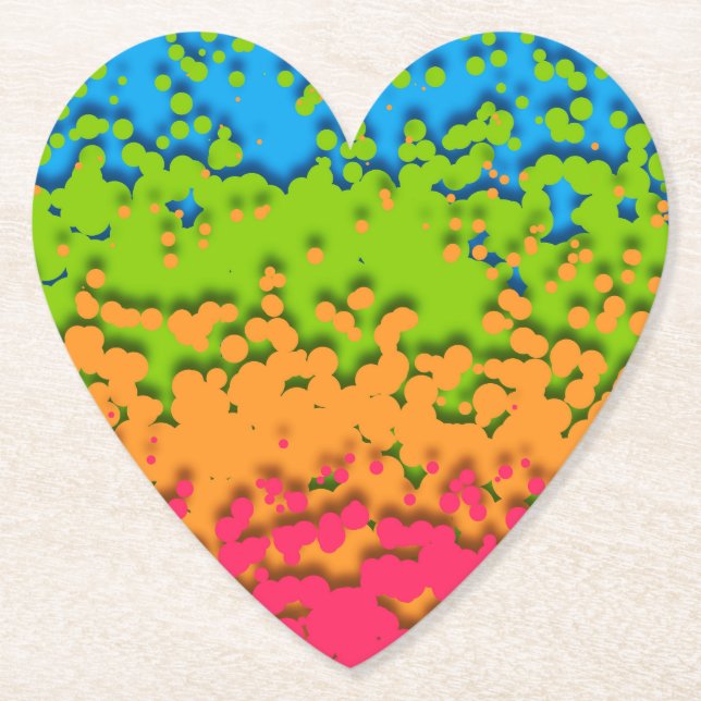 Groovy Retro Bubbly Trippy Funky Panromantic Prix Untersetzer (Vorderseite)