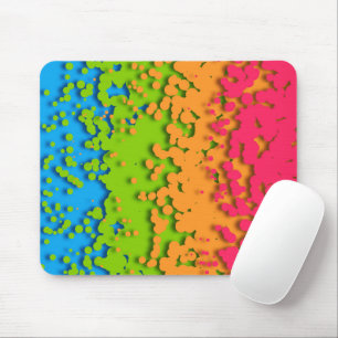 Groovy Retro Bubbly Trippy Funky Panromantischer S Mousepad