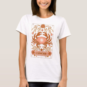 Groovy Retro Cancer Horoskop Astrologie Brown T-Shirt