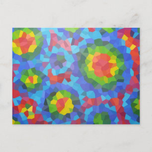 Groovy Retro Crystallized Circles Postkarte