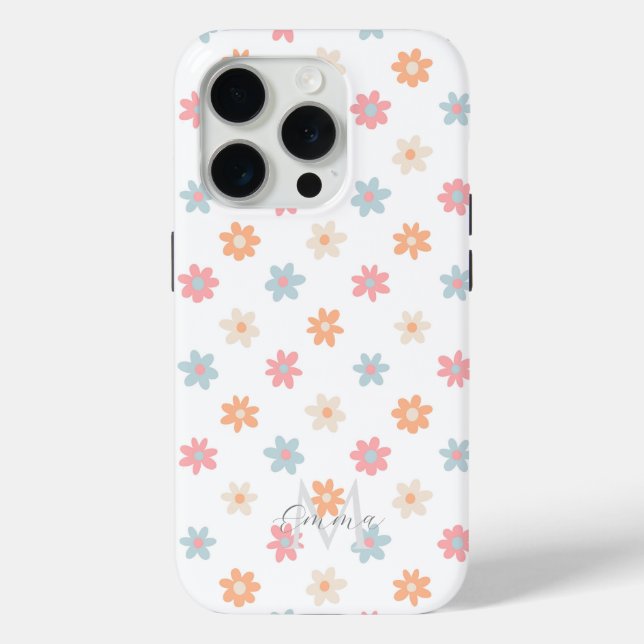 Groovy Retro Daisy Blume Boho Floral Case-Mate iPhone Hülle (Rückseite)