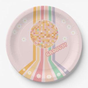 Groovy Retro Daisy Disco Geburtstag Pappteller