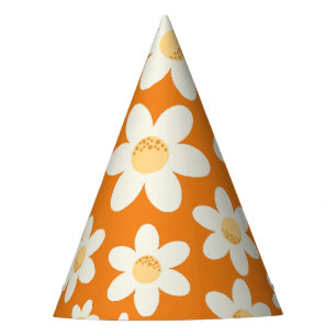 Groovy Retro Daisy Party Hat Boho Floral Birthda Partyhütchen