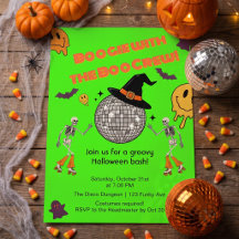 Groovy Retro-Disco-Halloween-Party-Einladung