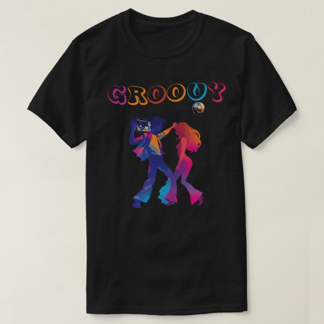 Groovy Retro Disco Style T-Shirt (Design vorne)