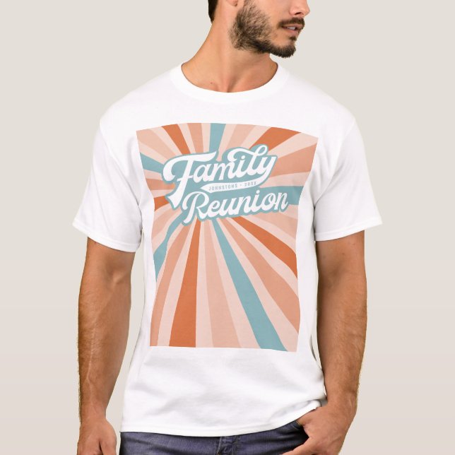 Groovy Retro Family Wiedersehen zusammenbringen T-Shirt (Vorderseite)