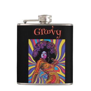 Groovy Retro Flask Flachmann