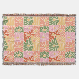 Groovy Retro Floral Decke