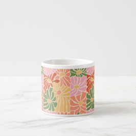 Groovy Retro Floral  Espressotasse