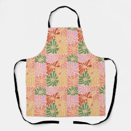 Groovy Retro Floral  Schürze