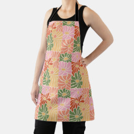 Groovy Retro Floral Schürze