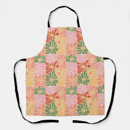 Groovy Retro Floral  Schürze