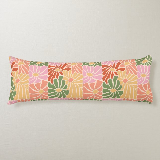 Groovy Retro Floral  Seitenschläferkissen (Vorderseite)