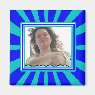 Groovy Retro Foto Frame der 70er Jahre Magnet