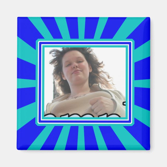 Groovy Retro Foto Frame der 70er Jahre Magnet (Vorne)