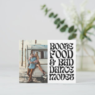 Groovy Retro Funny Wedding Save the Date Ankündigungspostkarte