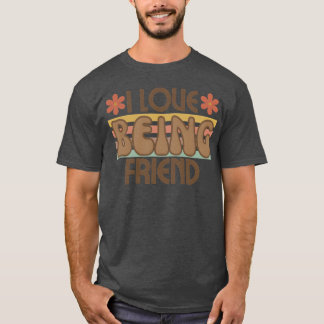 Groovy Retro für Freundschaftsschule in Liebe als T-Shirt