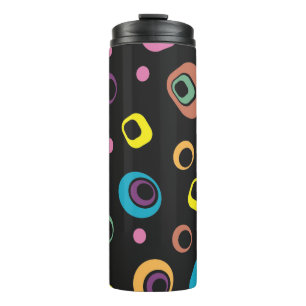 Groovy Retro-Geometrischer Reisebecher Thermosbecher