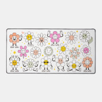Groovy Retro Girly Happy Blume Cartoon