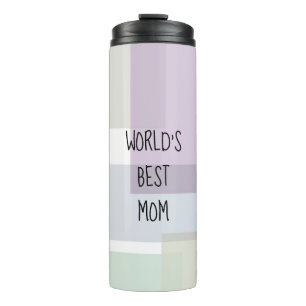 Groovy Retro Green Dusty Blue Floral Thermosbecher