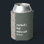 Groovy Retro Green Mushrooms Custom Bat Mitzvah Dosenkühler<br><div class="desc">Groovy Retro Green Mushrooms Custom Bat Mitzvah Can Cooler</div>