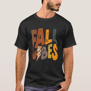 Groovy Retro Hallo Fall Vibes Blitzschlag Autum Bo T-Shirt