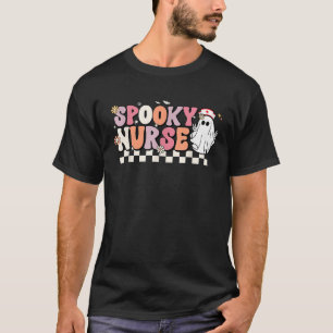Groovy Retro Halloween Kostüm Spooky Nurse ER ICU T-Shirt