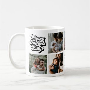 Groovy Retro Happy Vatertag 7 FotoCollage Kaffeetasse