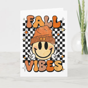 Groovy Retro Herbstlicher Erntedank Herbst Vibes S Karte